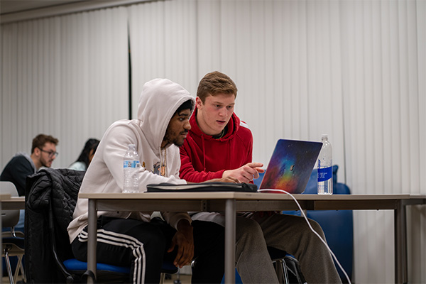 Two Students Studying Together